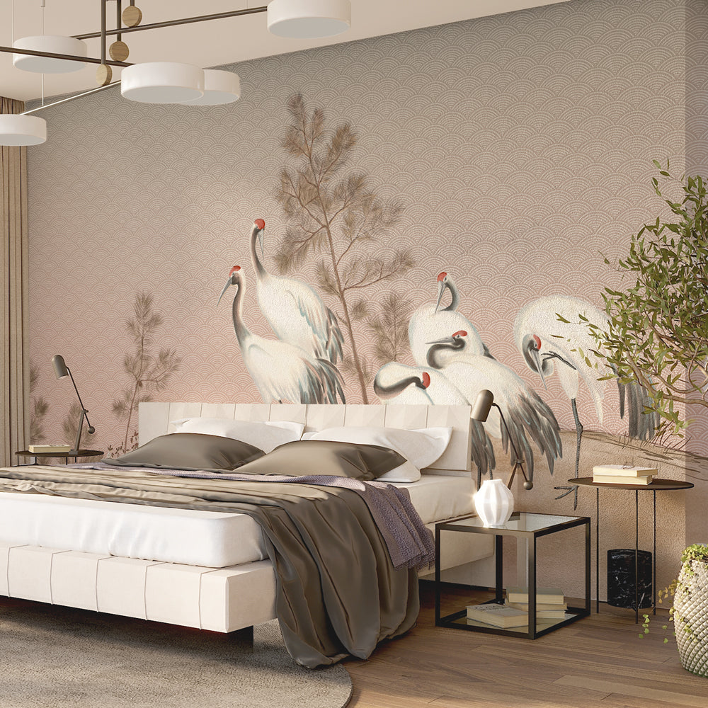 Carta da parati Aironi - camera da letto, esercizi commerciali Carta da parati Aironi - camera da letto, esercizi commerciali