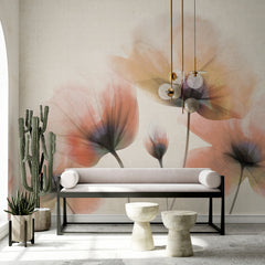 Carta da parati Papaveri eterei - soggiorno Carta da parati Papaveri eterei - soggiorno