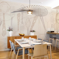 Carta da parati Posate antiche - sala da pranzo Carta da parati Posate antiche - sala da pranzo