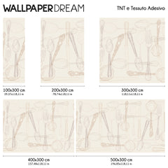 Papel Pintado Cubiertos antiguos Papel Pintado Cubiertos antiguos