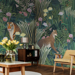 Carta da parati Felini naif - soggiorno Carta da parati Felini naif - soggiorno