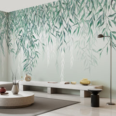 Carta da parati Fronde di salice - soggiorno Carta da parati Fronde di salice - soggiorno