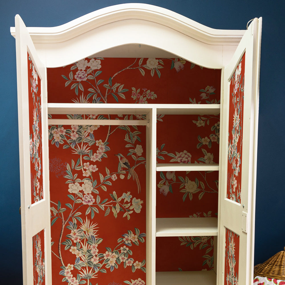 Carta da parati Chinoiserie scarlatta - mobili Carta da parati Chinoiserie scarlatta - mobili