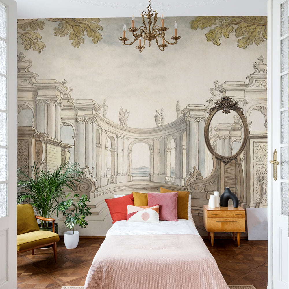 Carta da parati Affaccio sul giardino - camera da letto Carta da parati Affaccio sul giardino - camera da letto