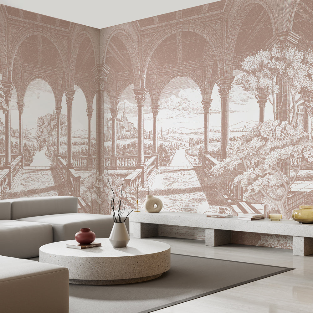 Carta da parati Loggia bucolica - soggiorno Carta da parati Loggia bucolica - soggiorno