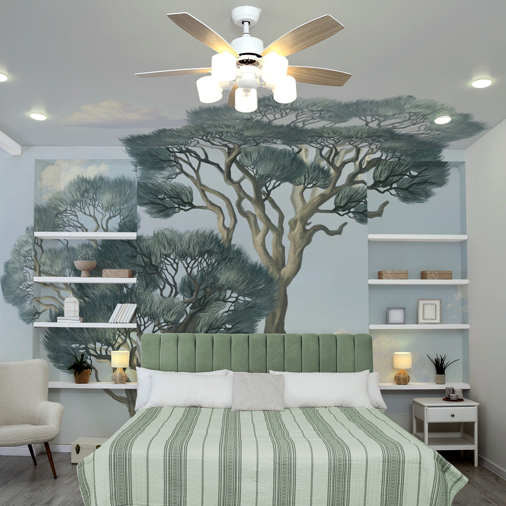 Carta da parati Custodi del tempo - soffitto, camera da letto Carta da parati Custodi del tempo - soffitto, camera da letto