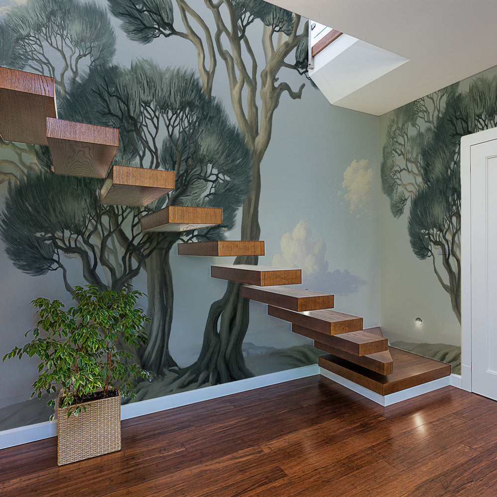 Carta da parati Custodi del tempo - scale, corridoio Carta da parati Custodi del tempo - scale, corridoio