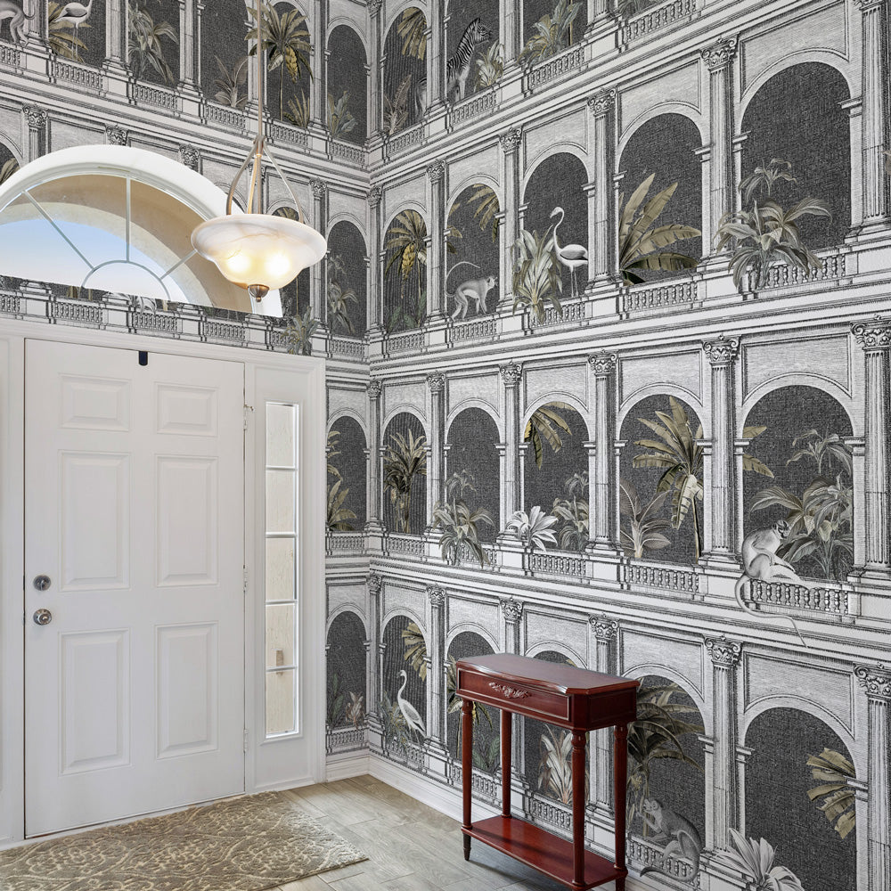 Carta da parati Arcate tropicali - corridoio Carta da parati Arcate tropicali - corridoio