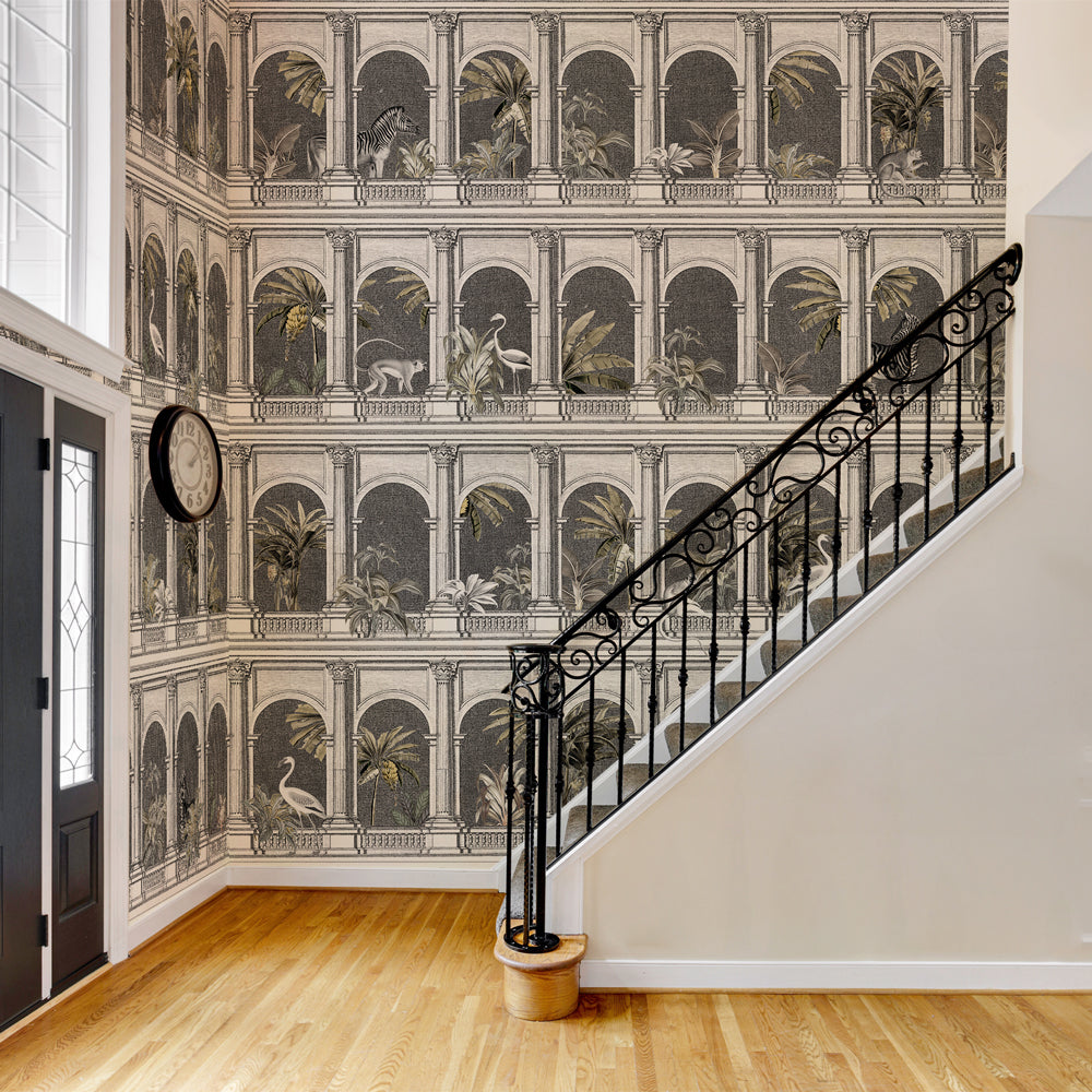 Carta da parati Arcate tropicali - scale Carta da parati Arcate tropicali - scale