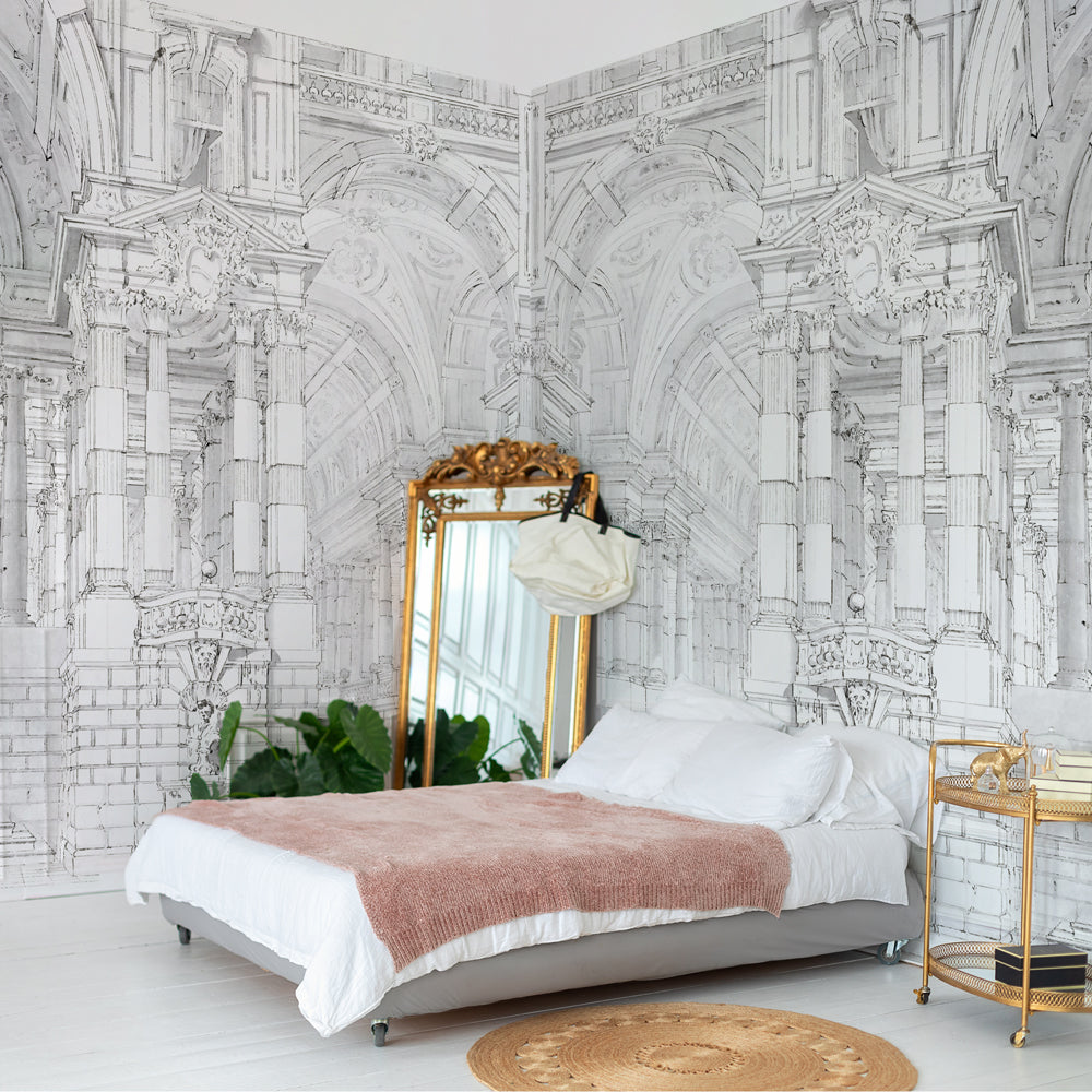 Carta da parati Sogno architettonico - camera da letto Carta da parati Sogno architettonico - camera da letto