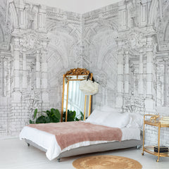 Carta da parati Sogno architettonico - camera da letto Carta da parati Sogno architettonico - camera da letto