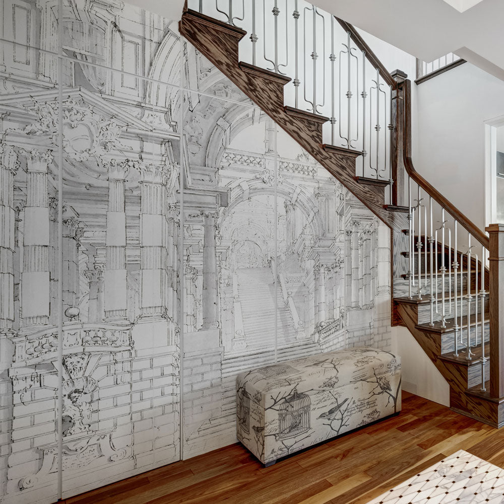 Carta da parati Sogno architettonico - mobili, scale Carta da parati Sogno architettonico - mobili, scale