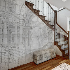 Carta da parati Sogno architettonico - mobili, scale Carta da parati Sogno architettonico - mobili, scale