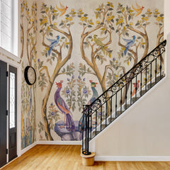 Carta da parati Uccelli del Paradiso - scale, corridoio Carta da parati Uccelli del Paradiso - scale, corridoio