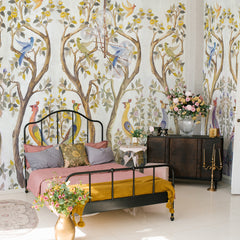 Carta da parati Uccelli del Paradiso - camera da letto Carta da parati Uccelli del Paradiso - camera da letto