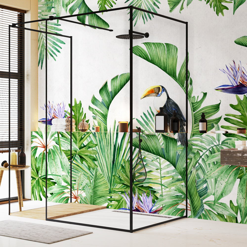 Carta da parati Tucano - box doccia, bagno Carta da parati Tucano - box doccia, bagno