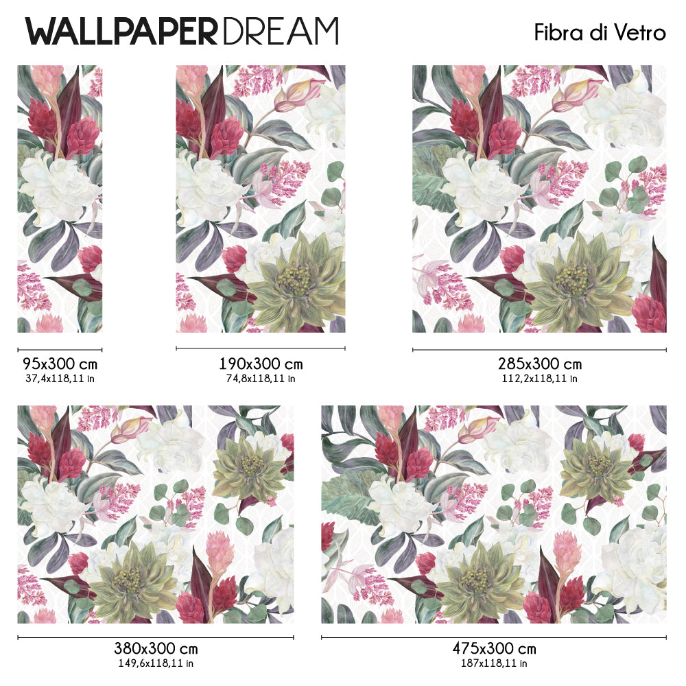 Carta da parati Primavera Vintage Dimensioni Fibra Vetro Carta da parati Primavera Vintage Dimensioni Fibra Vetro