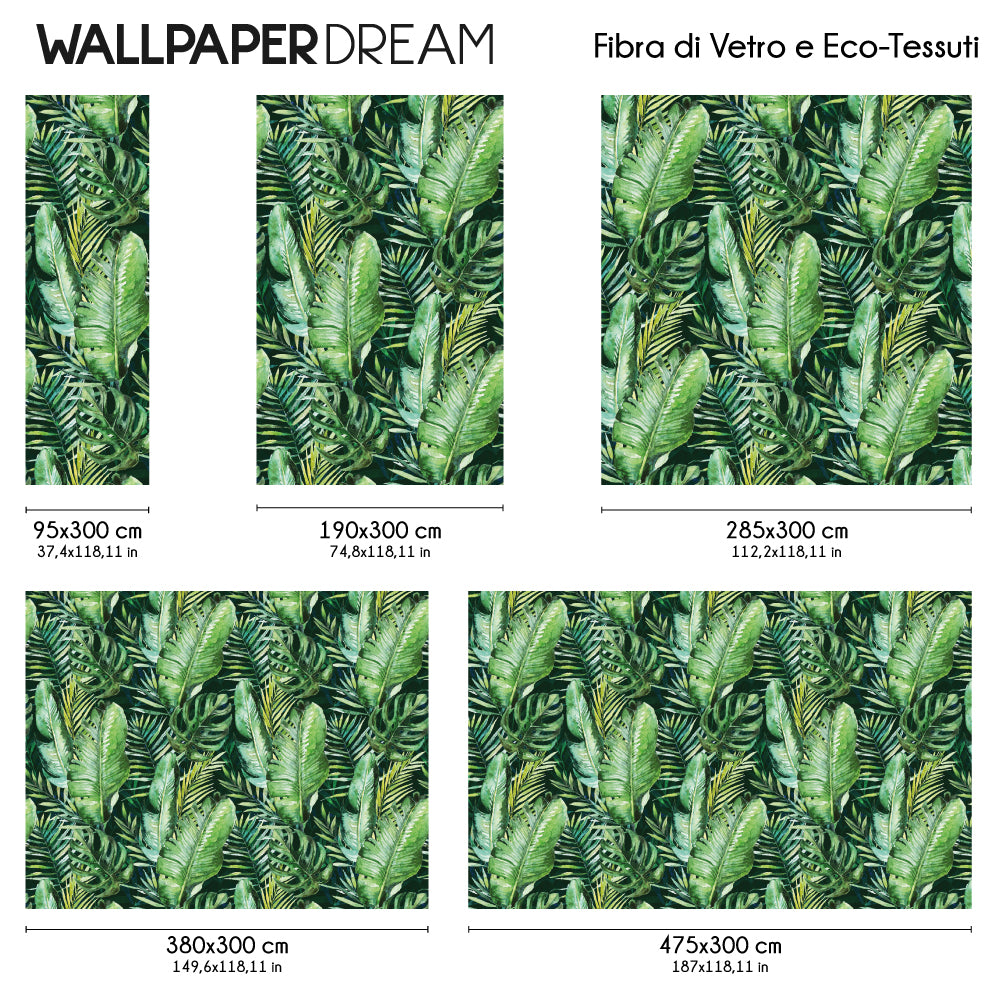 Carta da parati Tropical palm dimensioni Fibra di Vetro Carta da parati Tropical palm dimensioni Fibra di Vetro
