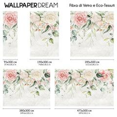 Carta da parati Rose pendenti dimensioni Fibra di vetro Carta da parati Rose pendenti dimensioni Fibra di vetro