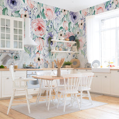 Carta da parati Romantic Roses - Cucina Carta da parati Romantic Roses - Cucina