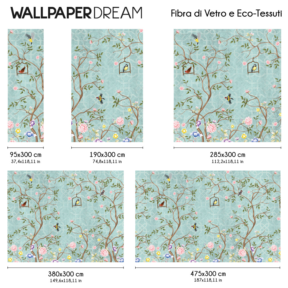 Carta da parati Shabby Spring dimensioni fibra di vetro Carta da parati Shabby Spring dimensioni fibra di vetro