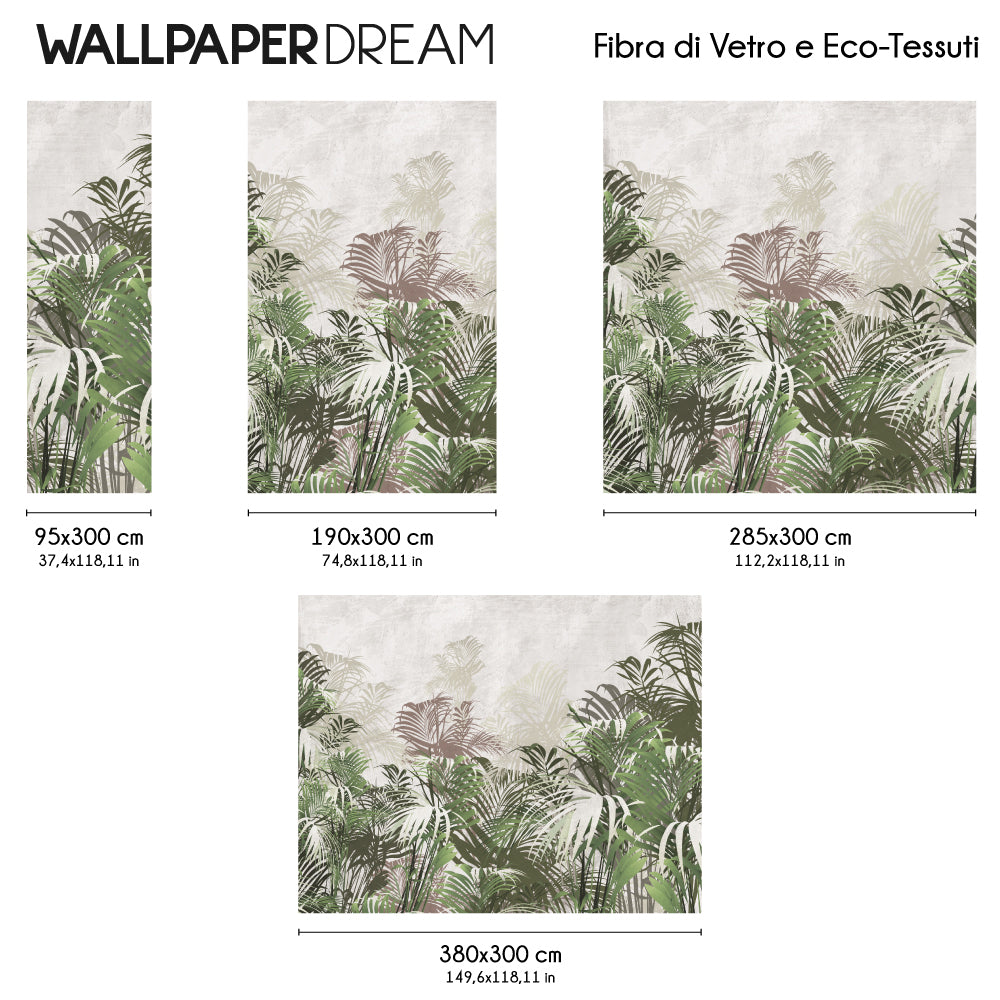 Carta da parati Foresta tropicale dimensioni Fibra di Vetro Carta da parati Foresta tropicale dimensioni Fibra di Vetro