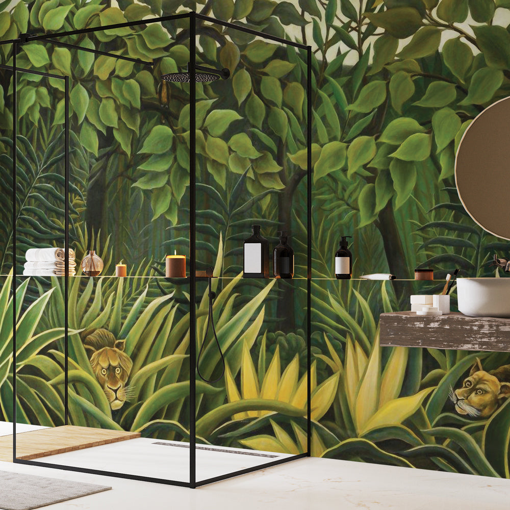 Carta da parati L'arte di Rousseau - bagno, box doccia Carta da parati L'arte di Rousseau - bagno, box doccia