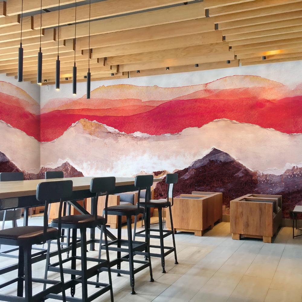 Carta da parati Tramonto astratto - esercizi commerciali Carta da parati Tramonto astratto - esercizi commerciali