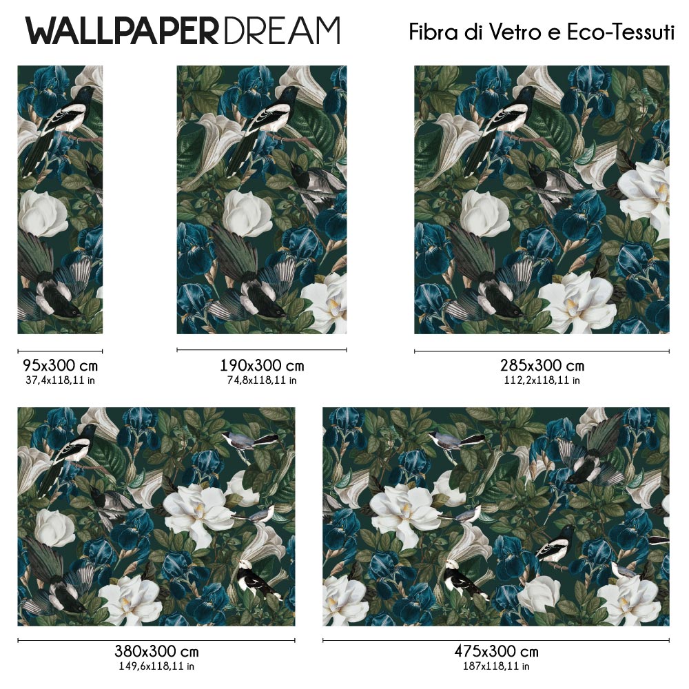 Carta da Parati in Fibra di Vetro Birds Paradise dimensioni Fibra di Vetro Carta da Parati in Fibra di Vetro Birds Paradise dimensioni Fibra di Vetro