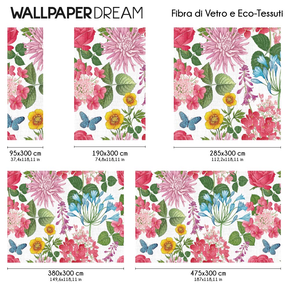 Carta da Parati in Fibra di Vetro Tela fiorita dimensioni Fibra di Vetro Carta da Parati in Fibra di Vetro Tela fiorita dimensioni Fibra di Vetro