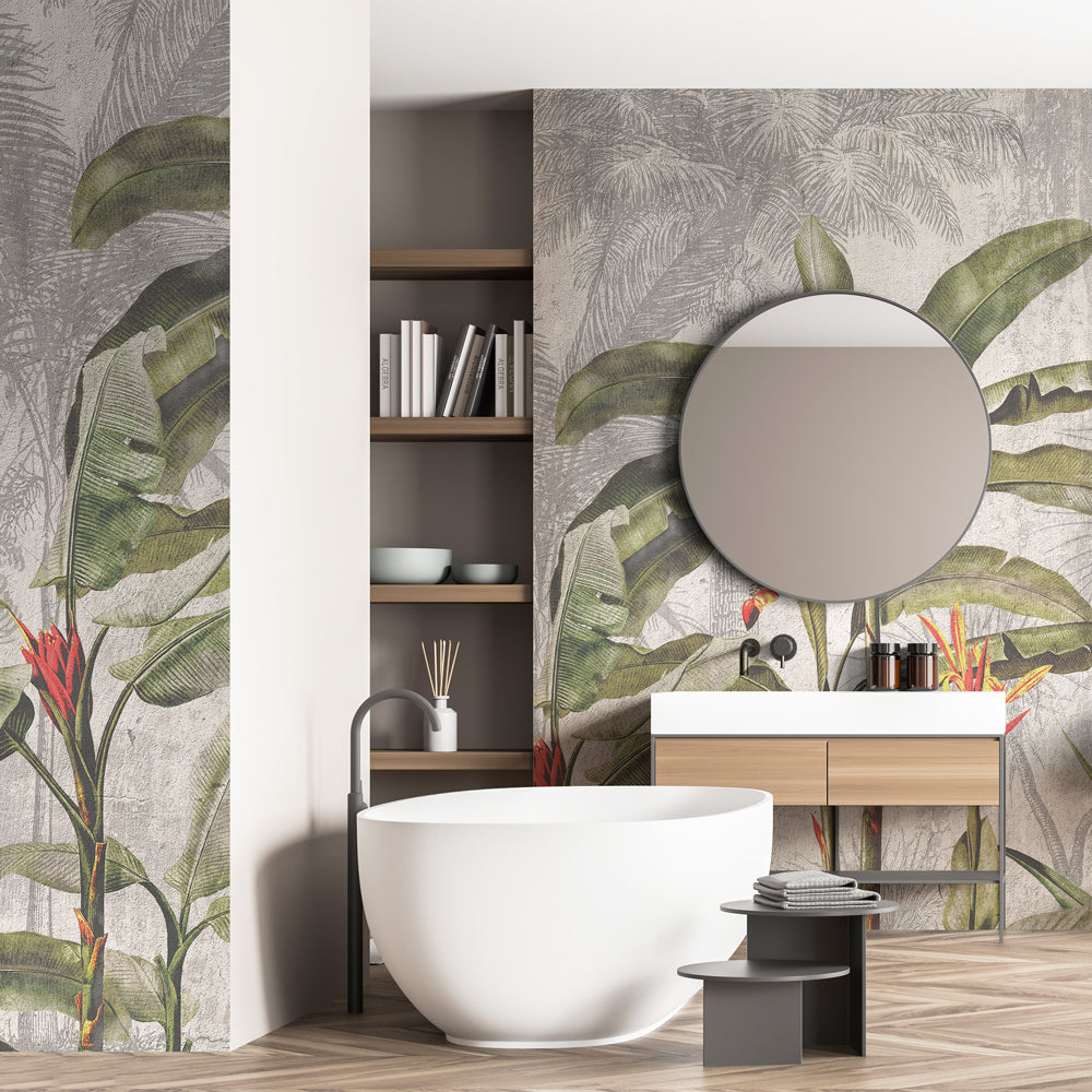 Carta da parati Natura equatoriale bagno 3 Carta da parati Natura equatoriale bagno 3