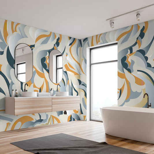 Carta da Parati Petali grafici - Bagno, Box Doccia