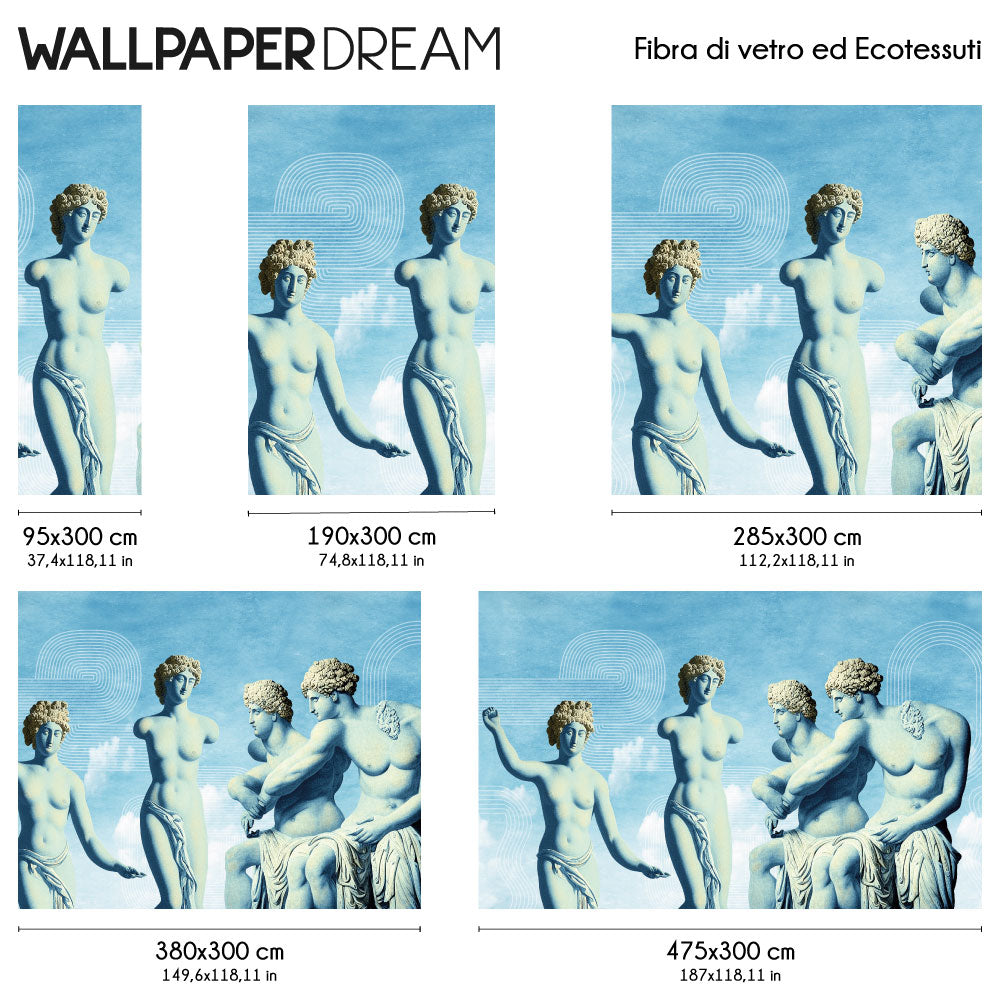 Carta da parati Classico Surrealista dimensioni fibra di vetro Carta da parati Classico Surrealista dimensioni fibra di vetro