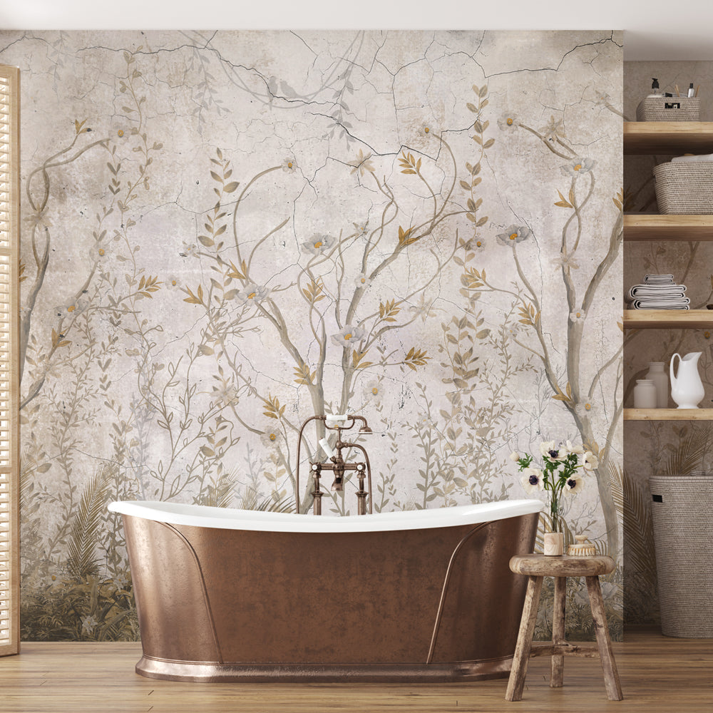 Carta da parati Intrigo Floreale - bagno Carta da parati Intrigo Floreale - bagno