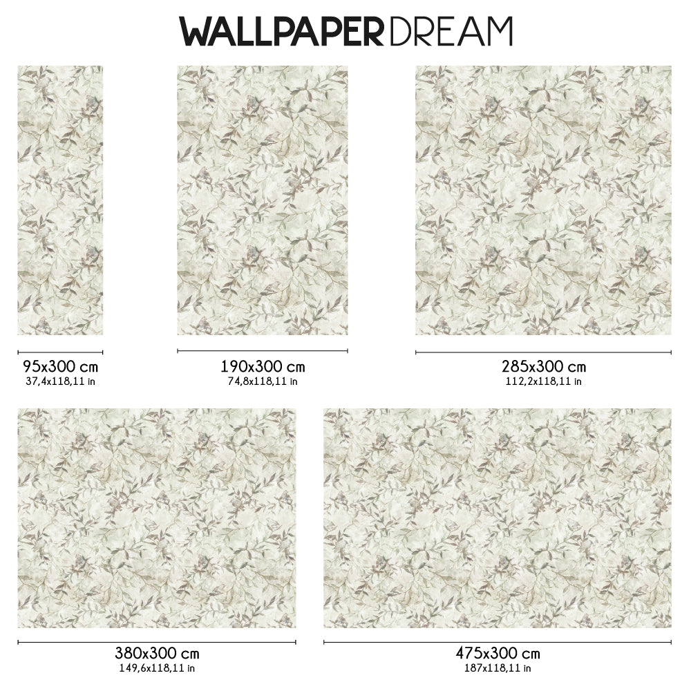 Carta da parati Botanical Birds dimensioni Carta da parati Botanical Birds dimensioni