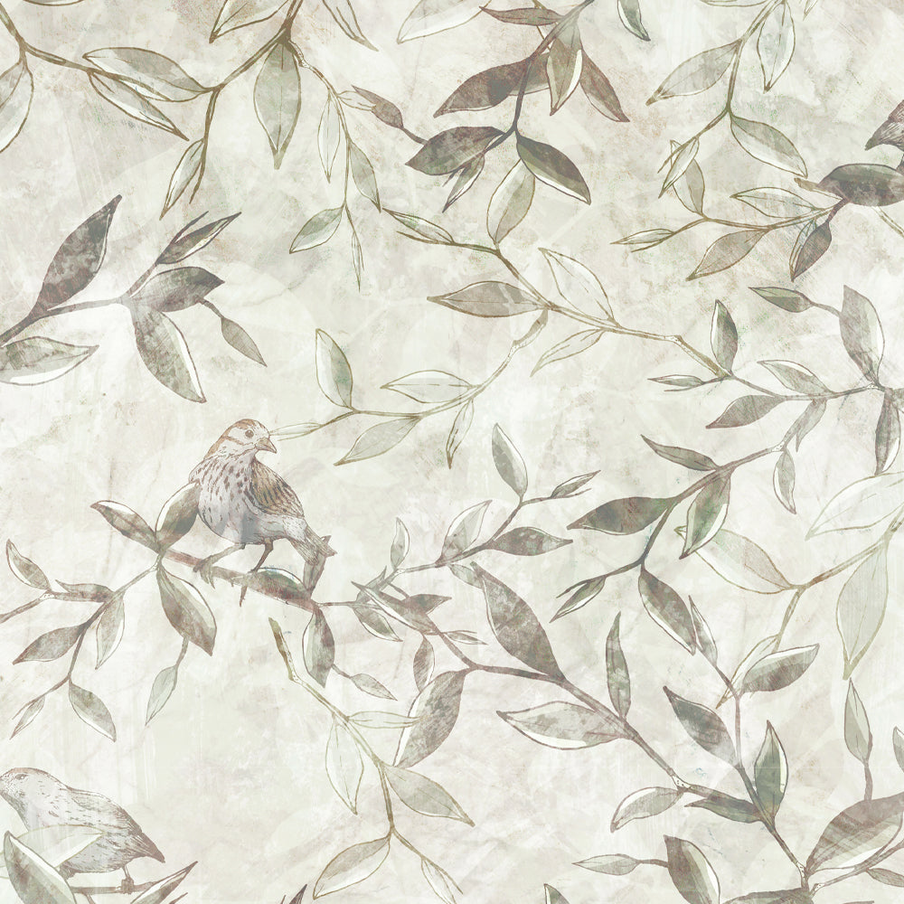 Carta da parati Botanical Birds dettaglio Carta da parati Botanical Birds dettaglio