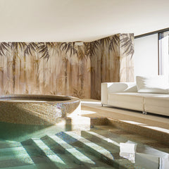 Carta da parati Vintage Bamboo Oasis - hotel Carta da parati Vintage Bamboo Oasis - hotel