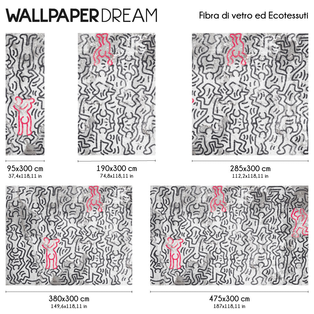 Carta da parati Doodle Delight dimensioni fibra di vetro Carta da parati Doodle Delight dimensioni fibra di vetro