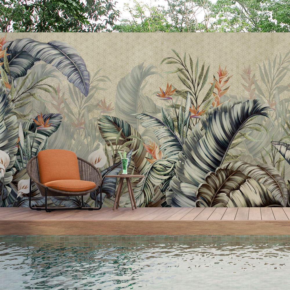 Carta da parati Delizia Di Primavera - per esterni  | beige Carta da parati Delizia Di Primavera - per esterni  | beige