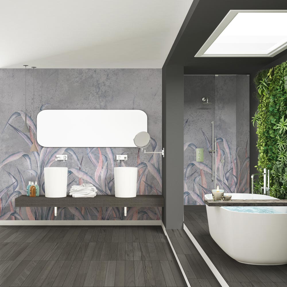 Carta da parati Sogno d'inverno - bagno, box doccia Carta da parati Sogno d'inverno - bagno, box doccia