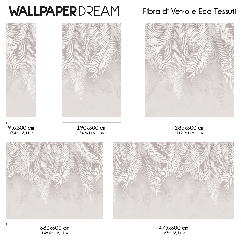 Carta da parati Chic Palms - dimensioni Fibra di Vetro Carta da parati Chic Palms - dimensioni Fibra di Vetro