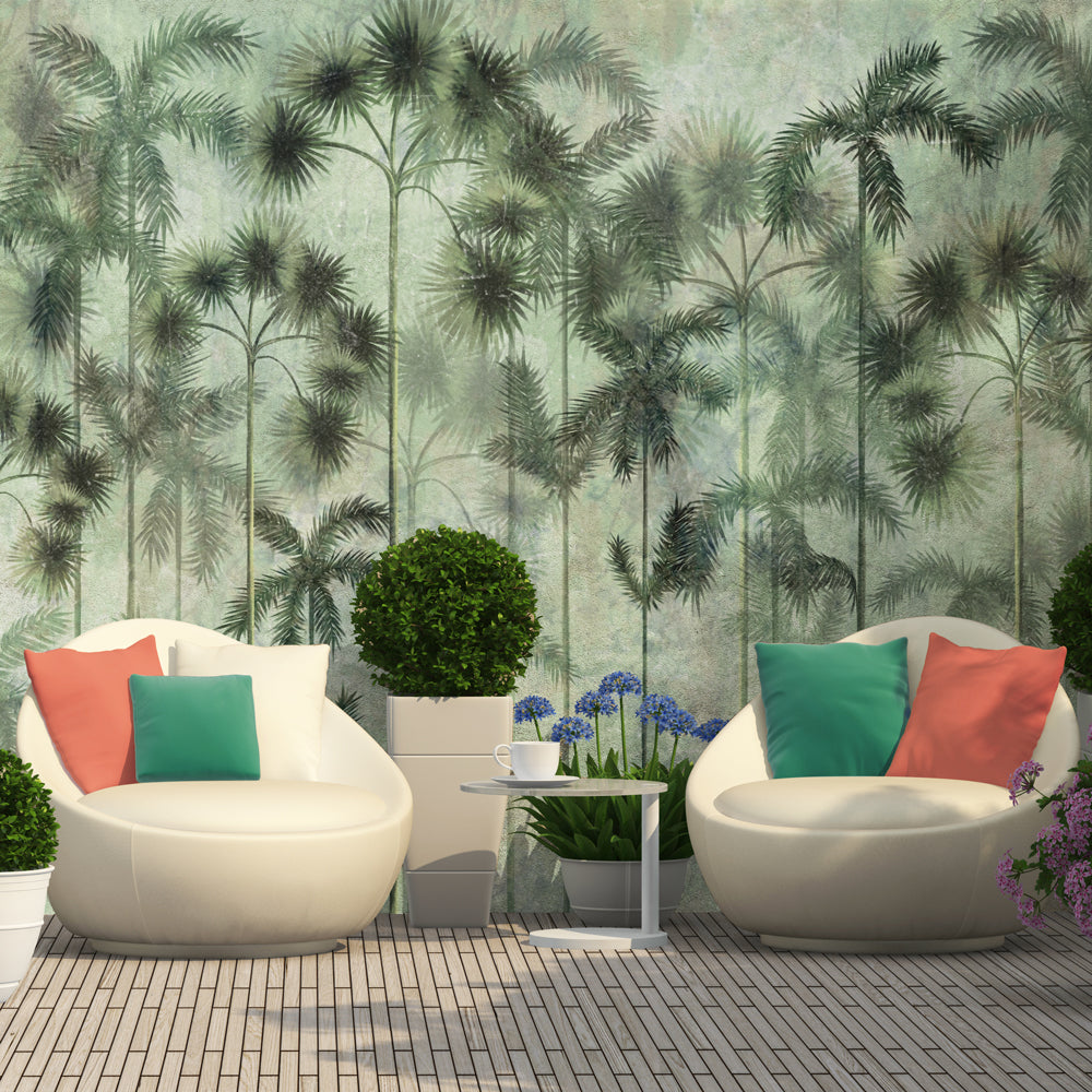 Carta da parati Palme di Carbonera - per esterni Carta da parati Palme di Carbonera - per esterni