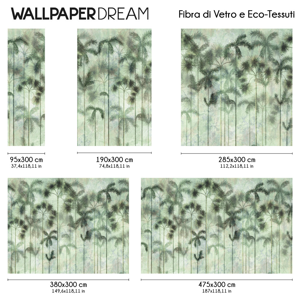 Carta da parati Palme di Carbonera dimensioni Fibra di Vetro Carta da parati Palme di Carbonera dimensioni Fibra di Vetro