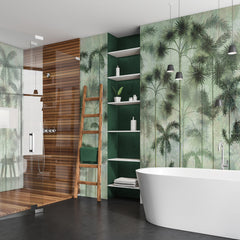 Carta da parati Palme di Carbonera - bagno Carta da parati Palme di Carbonera - bagno