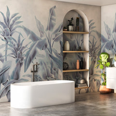 Carta da parati Palms drawing - bagno Carta da parati Palms drawing - bagno