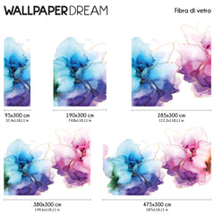 Papel Pintado de flores de tinta Papel Pintado de flores de tinta