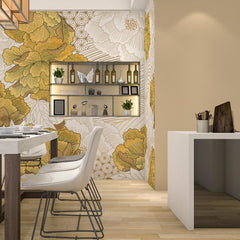 Carta da parati Japan Flowers - cucina, sala da pranzo Carta da parati Japan Flowers - cucina, sala da pranzo