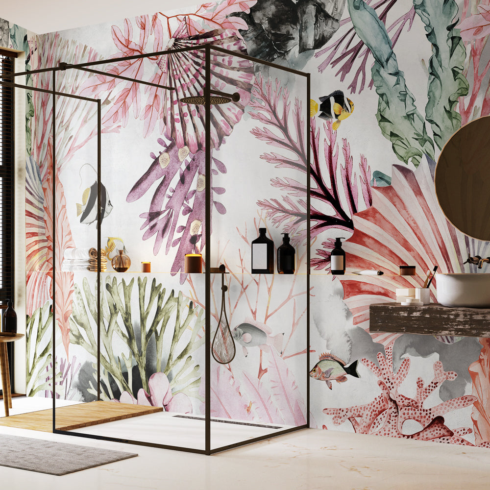 Carta da Parati Giardino marino - box doccia Carta da Parati Giardino marino - box doccia