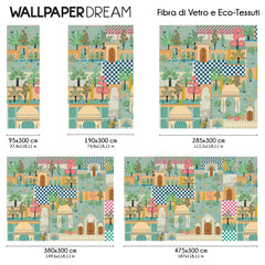 Carta da parati Indian Naive - dimensioni Fibra di vetro Carta da parati Indian Naive - dimensioni Fibra di vetro