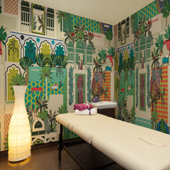 Carta da parati Indian Desire - esercizi commerciali  | verde Carta da parati Indian Desire - esercizi commerciali  | verde